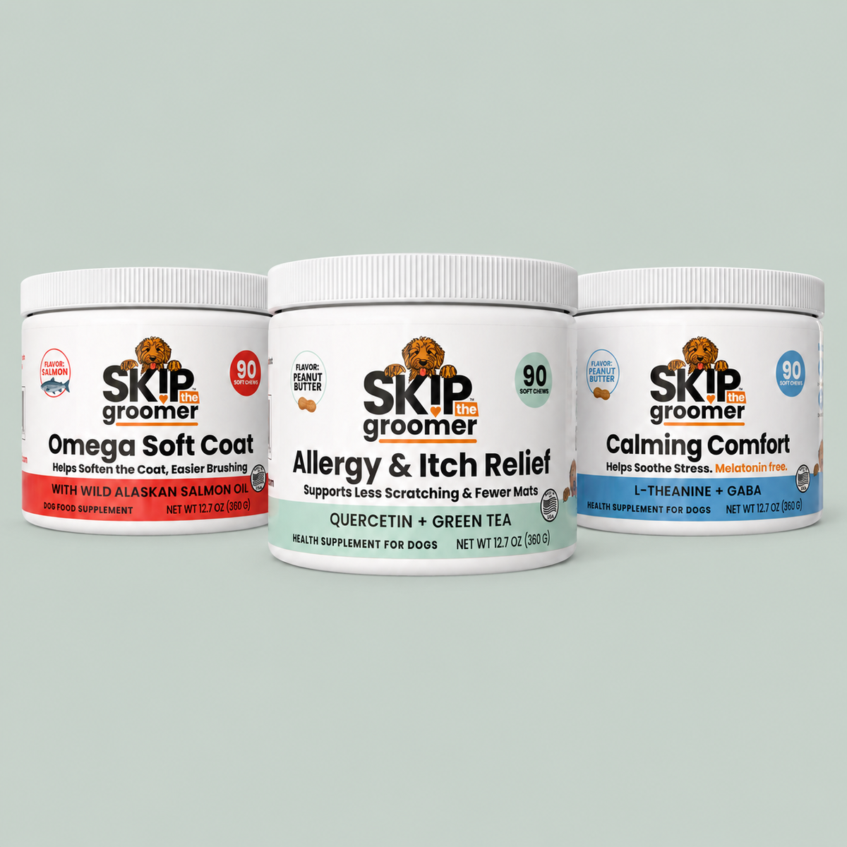 Coat. Body. Mind. Chew Trio — All Three Dog Chews, image 1
