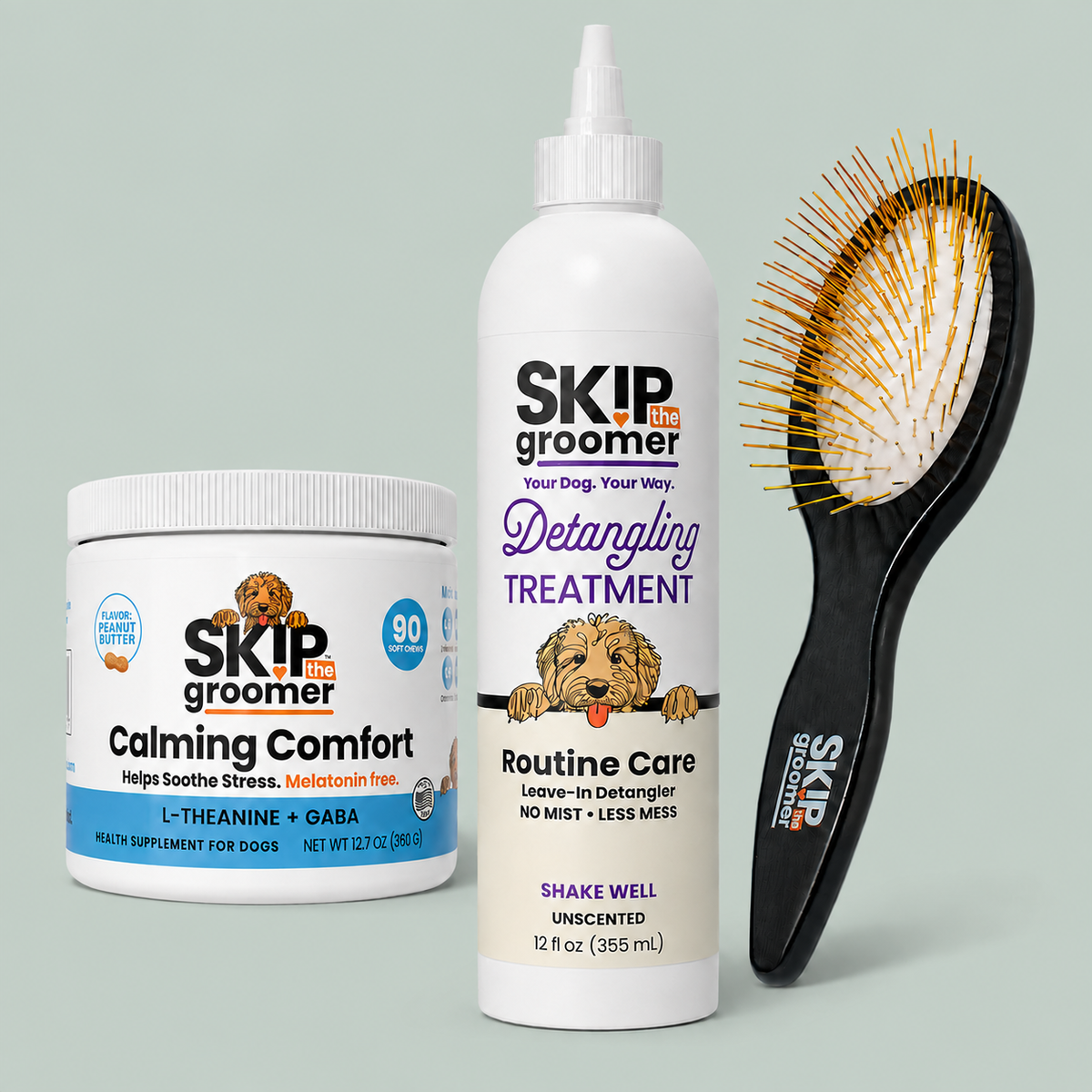 Chill & Detangle — Detangler, Pin Brush + Calming Chews, image 1