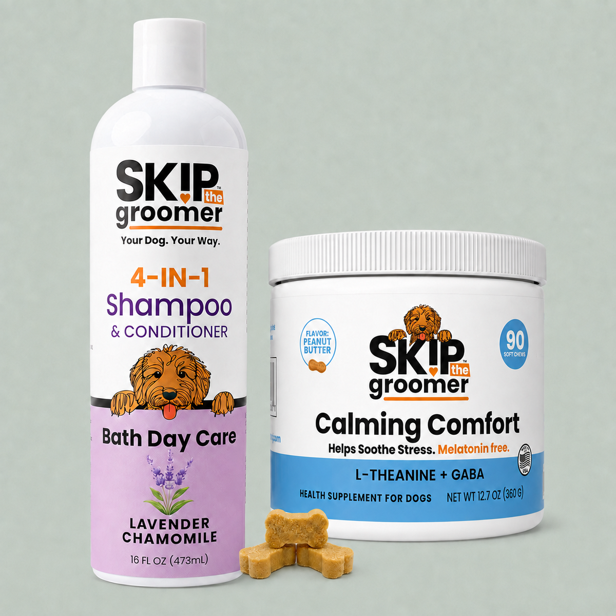 Calm the Bath — Lavender Shampoo + Calming Chews, image 1