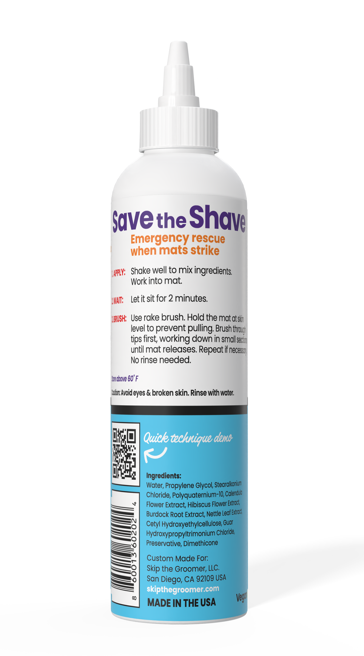 Save the Shave™ Emergency Dematter + Rake Brush