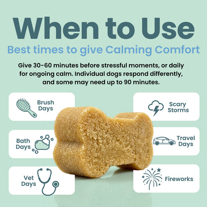 Calming Comfort - Melatonin Free, Calming Chews for Dogs