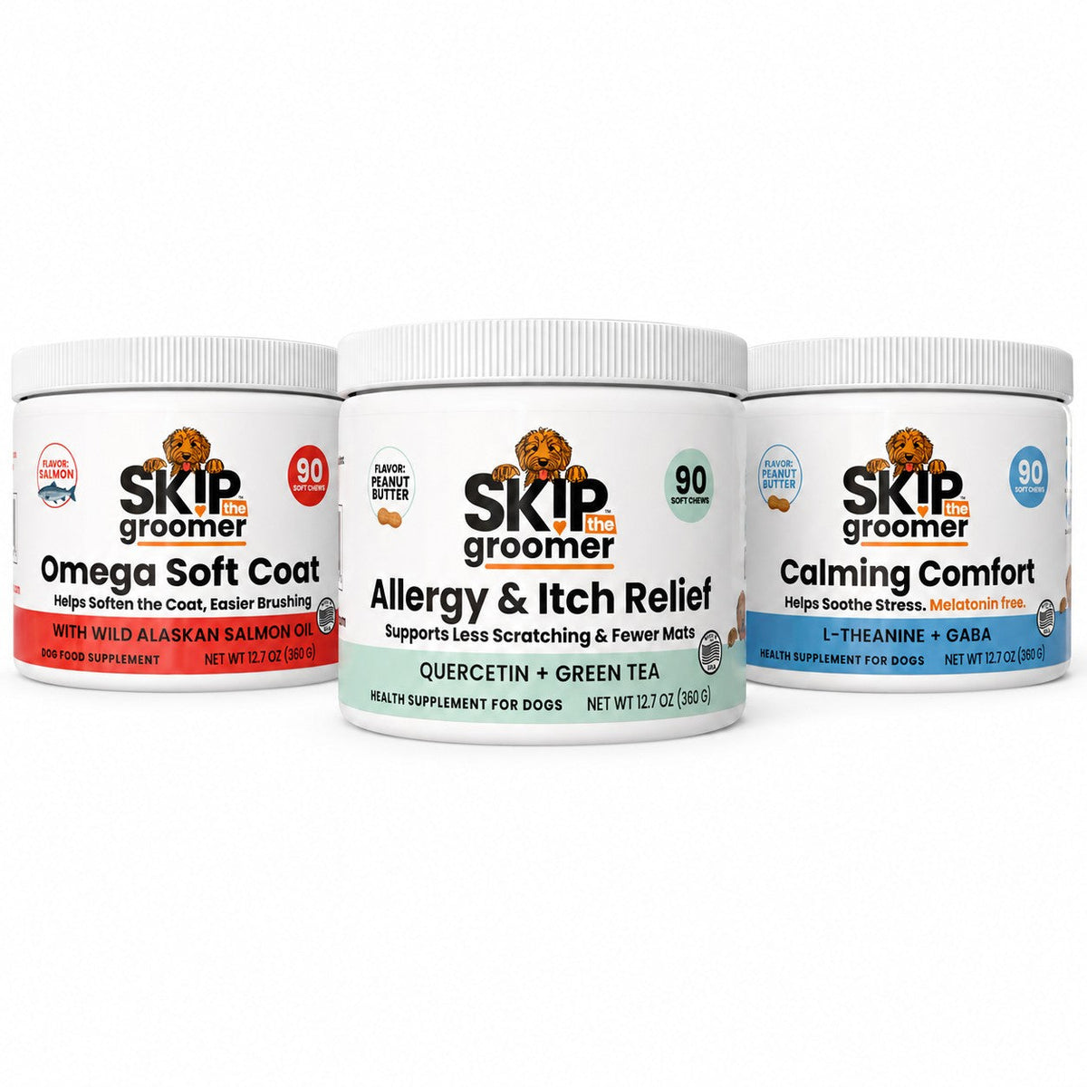 Coat. Body. Mind. Chew Trio — All Three Dog Chews