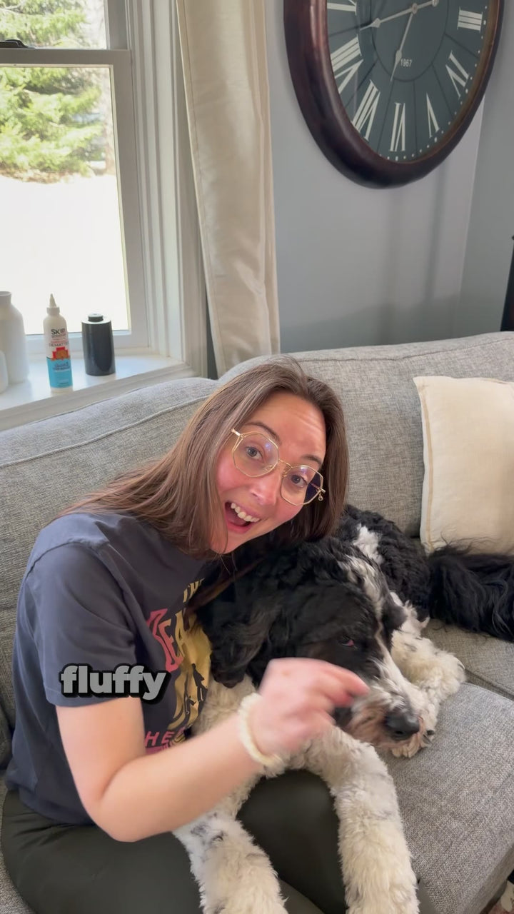 No shave, no meltdown, just a happy fluffy girl.