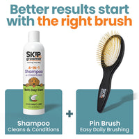With the brush